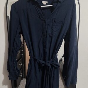 GAP Dark Blue Long Sleeve Dress